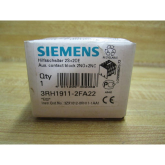 Siemens 3RH1911-2FA22 Contact 3RH19112FA22