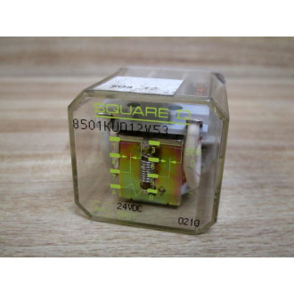 Square D 8501-KUD12V53-24V DC Relay 8501-KUD12V53-24VDC Series D - Used