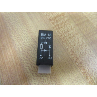 Tyco EM-18-624VDC Protection Module For Relays EM18 624 V DC Black - New No Box