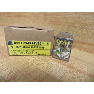 Square D 8501-RS4P14-V20 Relay 8501RS4P14V20 Series C