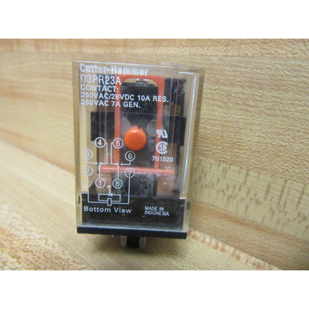 Eaton D3PR23A-120V AC Cutler Hammer Relay D3PR23A-120VAC - Used