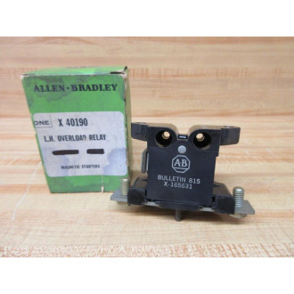 Allen Bradley X-40190 Overload Relay 815-B3 X-165631
