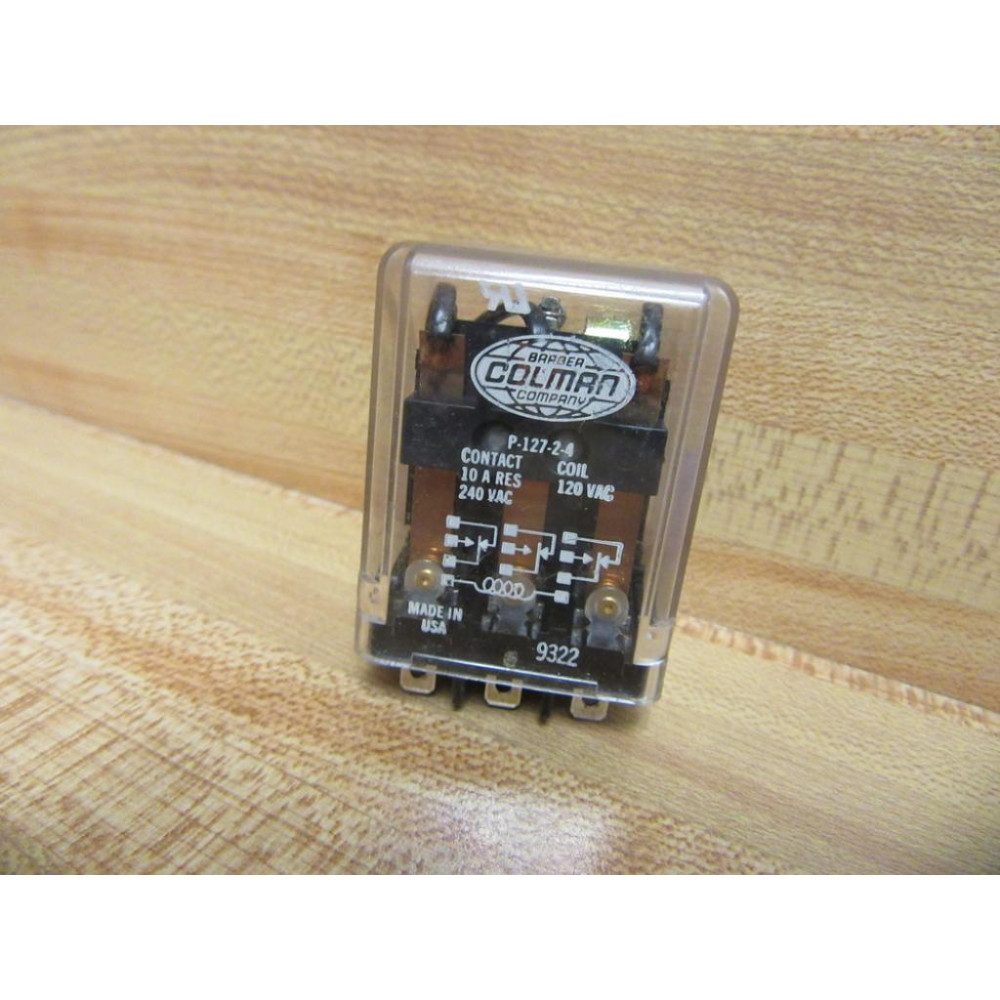 Barber Colman P-127-2-4-120V AC Relay P-127-2-4-120VAC - Used