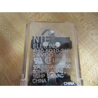 NTE R10-5D10-24F-24V DC Relay R10-5D10-24F-24VDC - New No Box
