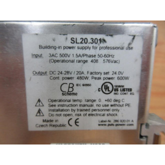 Puls SL20.301 Power Supply SL20301 - Used