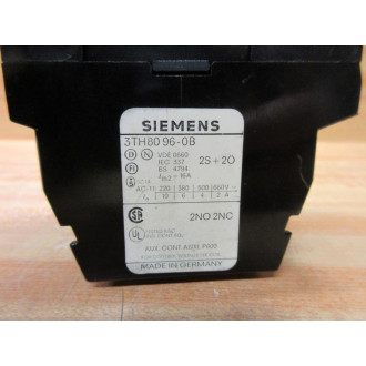 Siemens 3TH8096-0B Control Relay 3TH80960B - Used