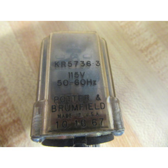 Potter & Brumfield KR5736-3-115V Relay KR5736-3 - Used