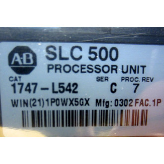 Allen Bradley 1747-L542 SLC 504 CPU 1747L542 Ser. C Rev.7 WKey - New No Box