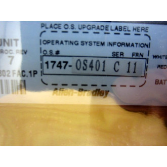 Allen Bradley 1747-L542 SLC 504 CPU 1747L542 Ser. C Rev.7 WKey - New No Box
