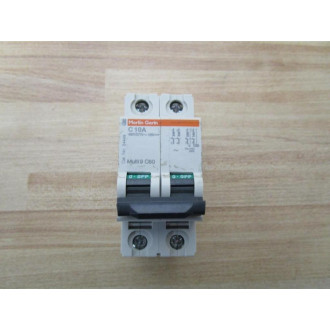 Merlin Gerin 24449 Square D Breaker 10A MG24449 Schneider WO Clip - Used