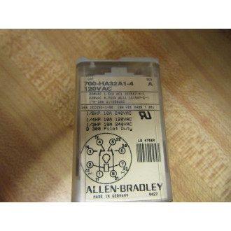 Allen Bradley 700-HA32A1-4-120V AC Relay 700-HA32A1-4-120VAC Series D - Used