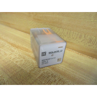 Square D 8501-KUD13V53-24V DC Relay 8501-KUD13V53-24VDC Series E - Used