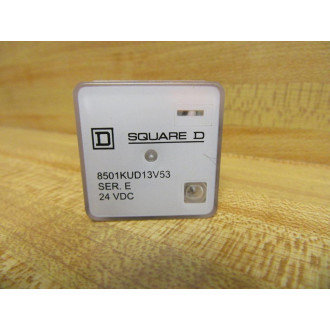 Square D 8501-KUD13V53-24V DC Relay 8501-KUD13V53-24VDC Series E - Used