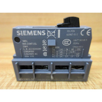 Siemens 3RV2901-1E Auxiliary Contact 3RV29011E - Used