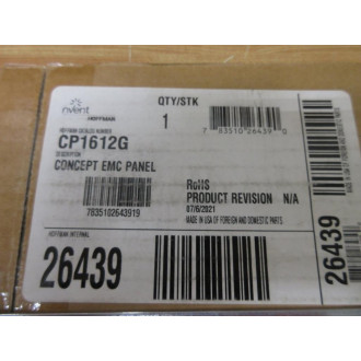 nVent Hoffman CP1612G Concept EMC Panel 26439
