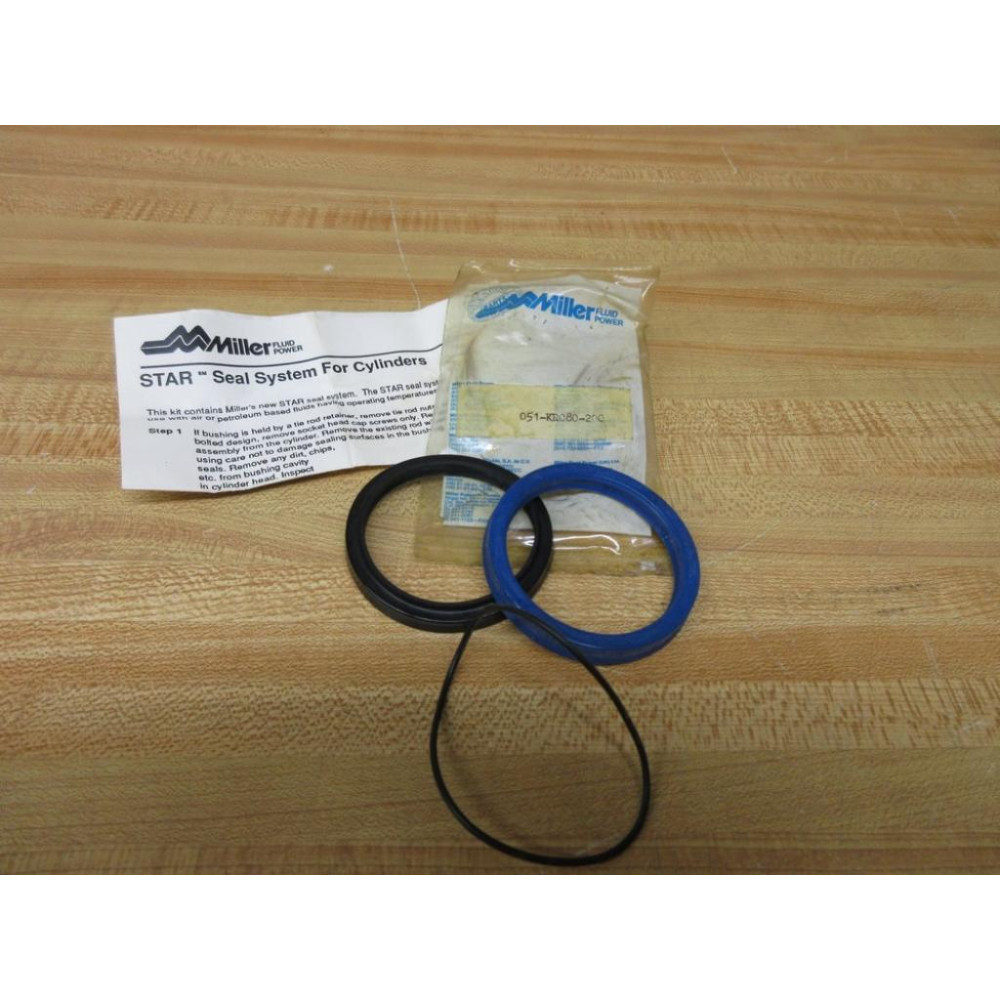 Miller Fluid Power 051-KR080-200 Rod Seal Kit 051KR080200