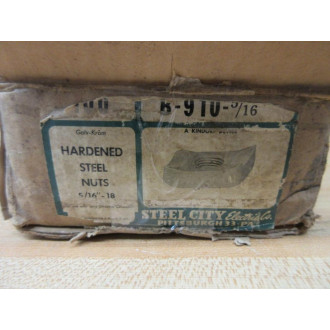 Steel City B-910-516 Steel Nuts B910516 (Pack of 100)