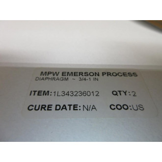 MPW Emerson Proccess 1L343236012 Diaphragm (Pack of 2)