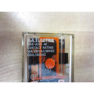 AA Electric AAE-A201-M-120V AC Relay AAE-A201-M-120VAC - New No Box
