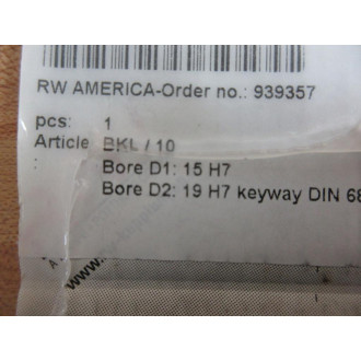 R & W CPLN6-00001 Coupling CPLN600001 - New No Box
