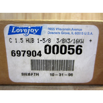 Lovejoy 69790400056 Coupling C 1.5 HUB 1-58 38X316KW