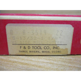 F&D Tool 10843-A3514 HS Side Mill Cutter A-3514
