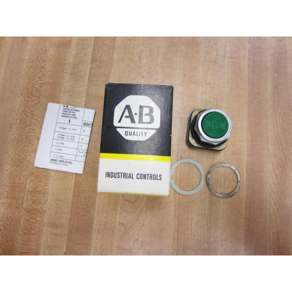 Allen Bradley 800TA1 Green Pushbutton  800T-A1 Green