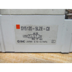 SMC SY5120-5LZE-C8 Solenoid Valve SY51205LZEC8 - Used