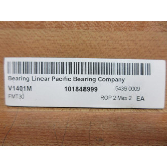 Pacific Bearing V1401M Linear Bearing - New No Box
