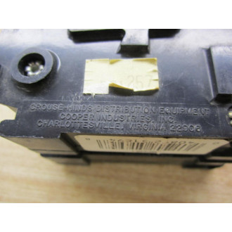Crouse & Hinds 72337-01 Circuit Breaker 20A - Used