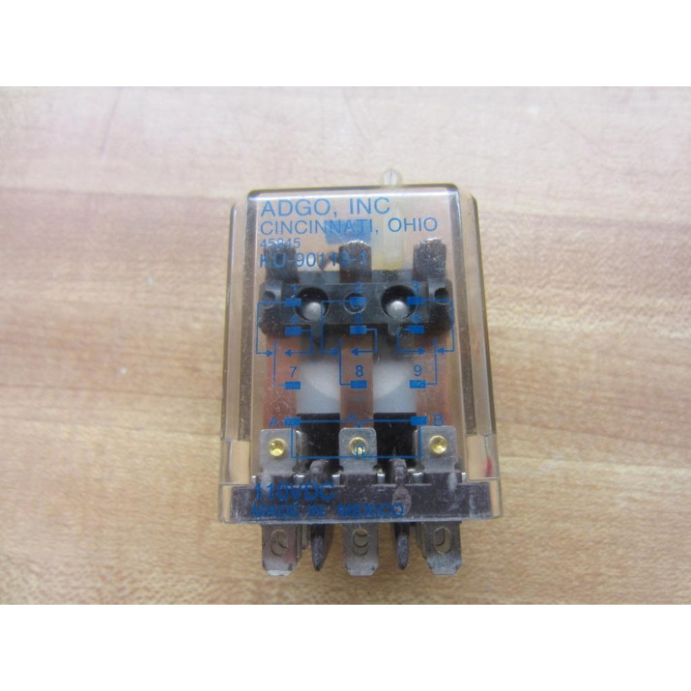 Adgo KU-90119-1 Relay KU-90119-1-110VDC Tested - New No Box