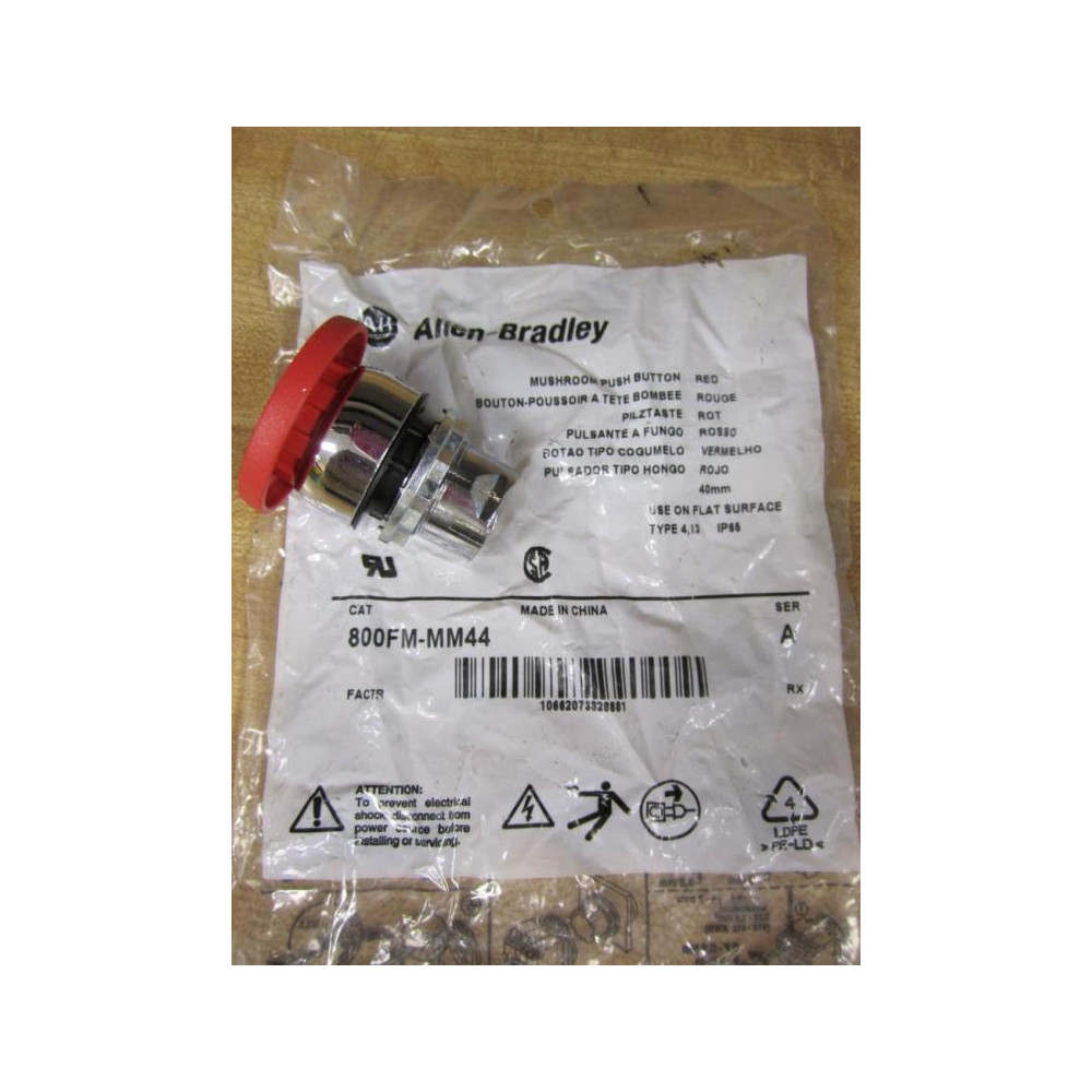 Allen Bradley 800FM-MM44 Red Button 800FMMM44