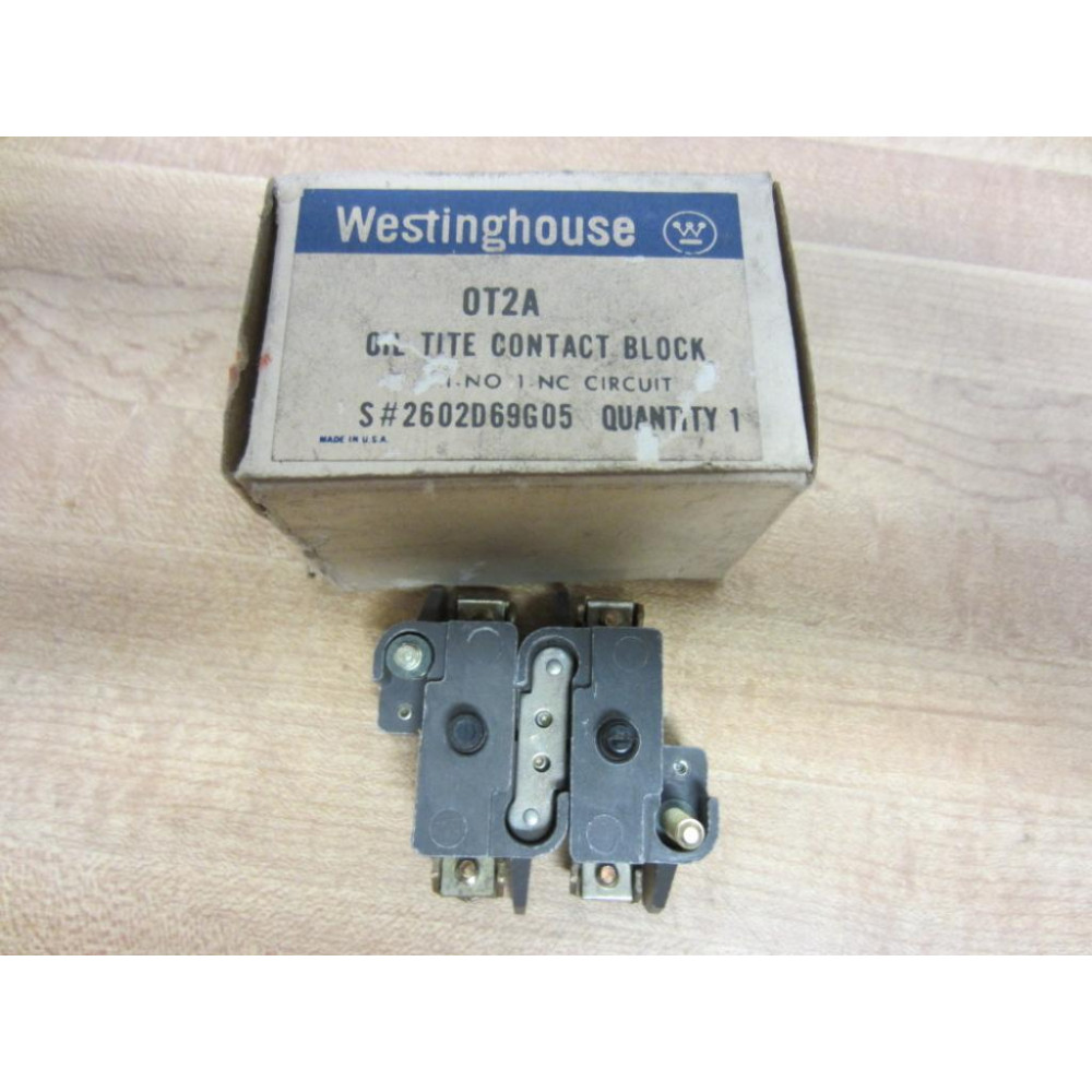 Westinghouse 0T2A Contact Block OT2A 1-NO 1-NC 2602D69G05