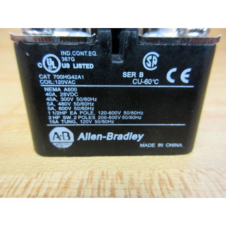 Allen Bradley 700HG42A1 Control Relay 700HG42A1