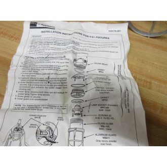 Emerson VU100M Appleton Light Fixture WO Adaptor Socket - New No Box