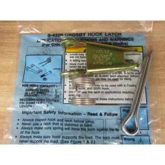 Crosby S-4320 Hook Latch S4320 Length: 2"