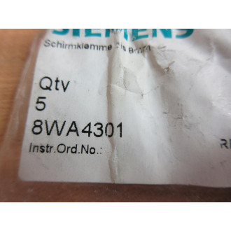 Siemens 8WA4301 Shield Terminal (Pack of 5)