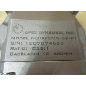 Apex Dynamics AF075-S2-P1 Gearbox AF075S2P1 - Used
