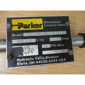 Parker D3W1DY-14 Control Valve D3W1DY14 WO Coils - Used