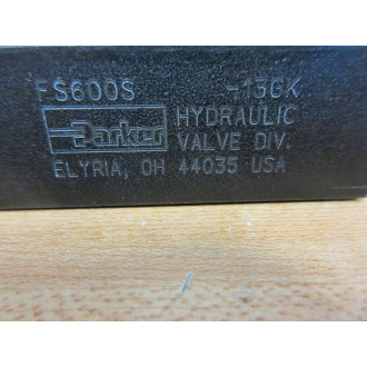 Parker FS 600 S Throttle Check Valve FS600S - New No Box