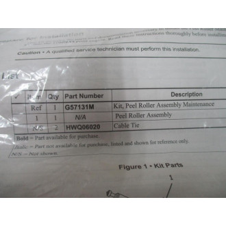 Zebra G57131M Peel Roller Assy Maintenance Kit