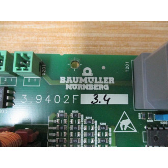 Baumuller 3.9402F Drive Card 39402F 3.6 - Used