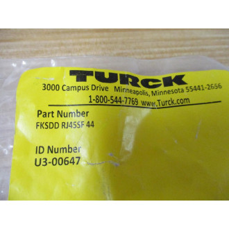 Turck FKSDD RJ45SF 44 Receptacle U3-00647