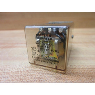 Potter & Brumfield KAP14AY-12V AC AMF Relay KAP14AY-12VAC Cracked - Used