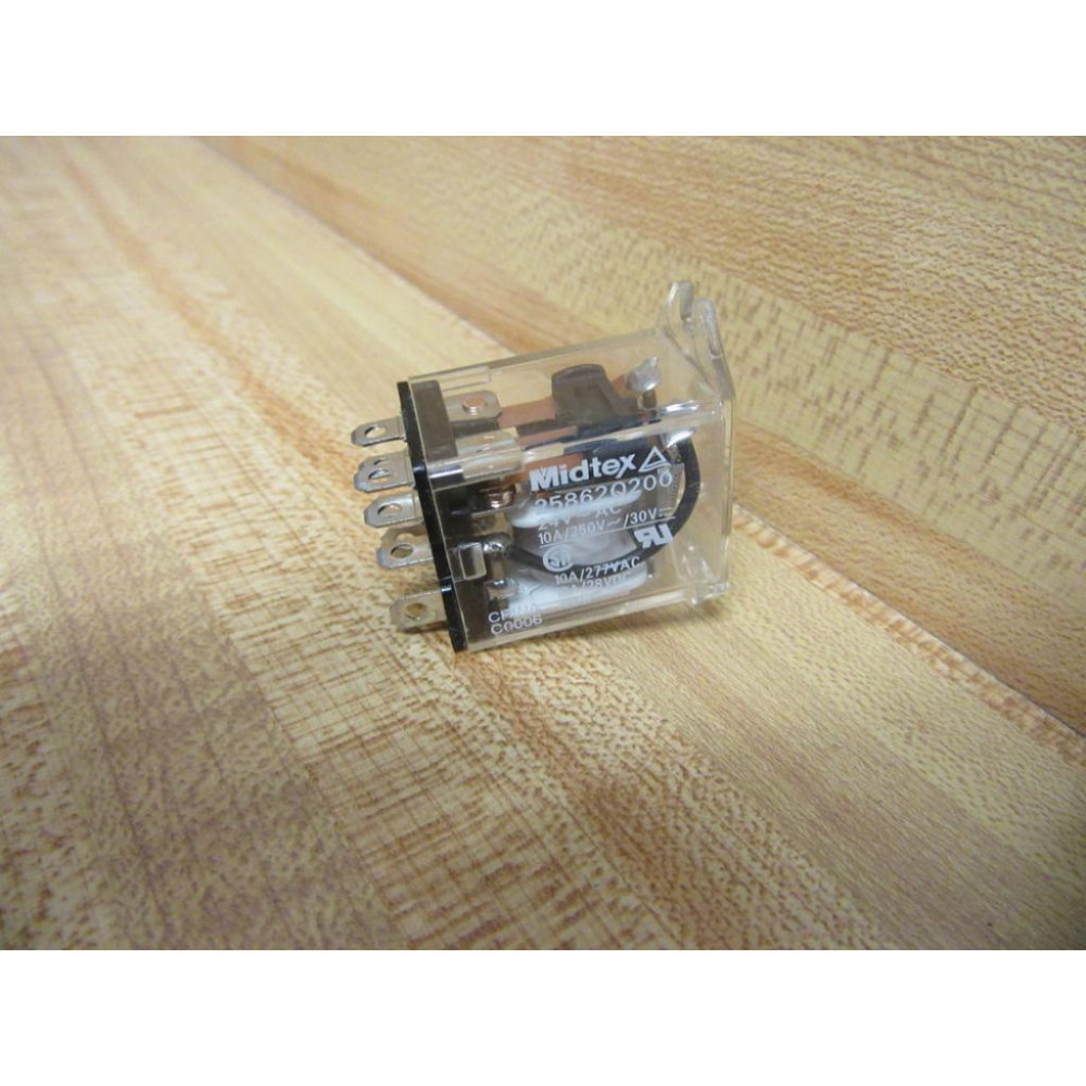 Midtex 25862Q200-24V AC Relay 25862Q200-24VAC - New No Box