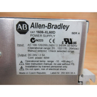 Allen Bradley 1606-XL60D Power Supply 1606XL60D - Used