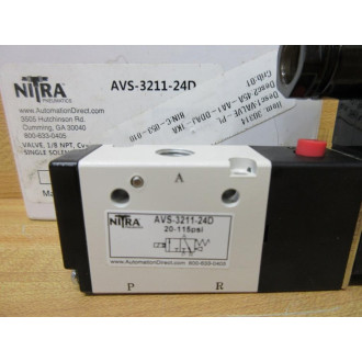 Nitra Pneumatics AVS-3211-24D Solenoid Valve AVS321124D