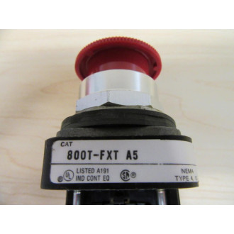 Allen Bradley 800T-FXTA5 Pushbutton 800T-FXT-A5 Red With (1)  800T-XD4 - Used