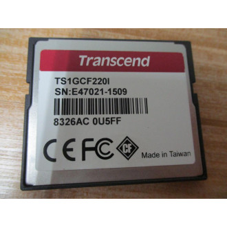 Transcend TS1GCF220I CompactFlash Memory Card 1GB W Adapter - Used