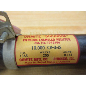 Ohmite 1365 Resistor 10,000Ω 200W